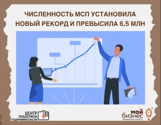 Численность МСП в России установила новый рекорд и превысила 6,5 млн