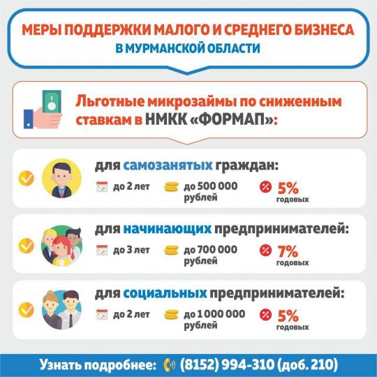 В Мурманской области вводятся новые меры поддержки предпринимателей!