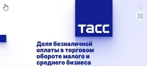 Доля безналичной оплаты в торговом обороте малого и среднего бизнеса России достигла 63%